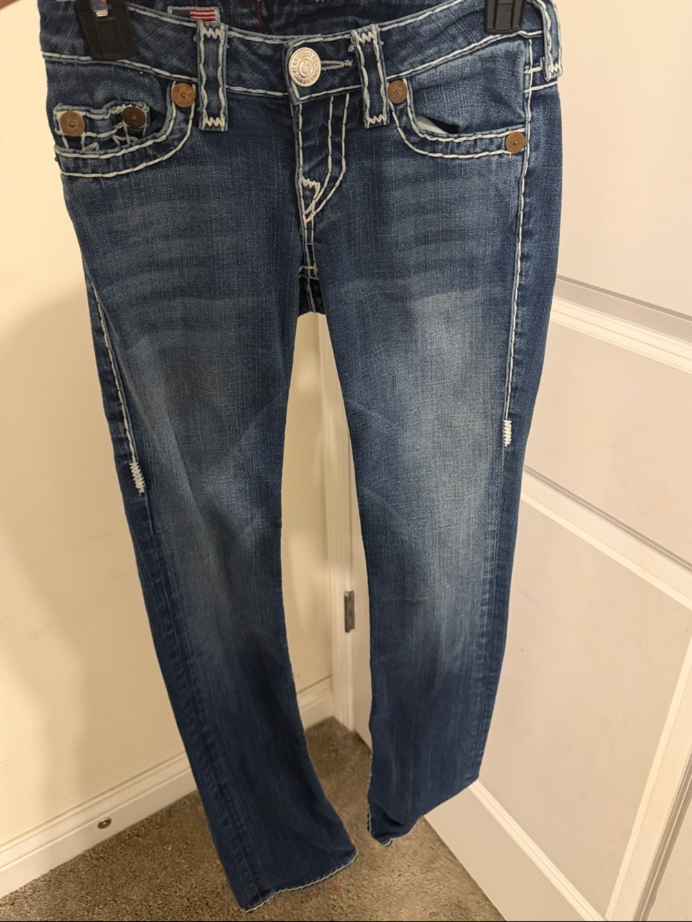 True Religion Women's Johnny Super T Straight Leg Jeans size 25